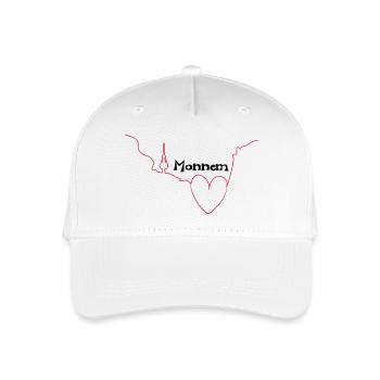 Herz für Monnem - Tribal Art Design - Kinder Bio Basecap - Weiß - Vorne