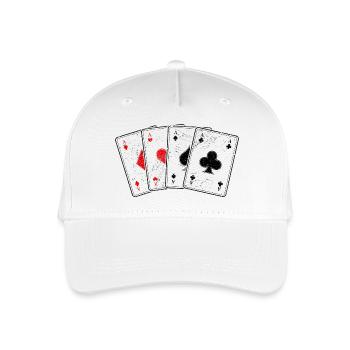 Carreaux coeur de pique---a jeu de cartes poker professionnel - Casquette de baseball bio Enfant - blanc - Devant
