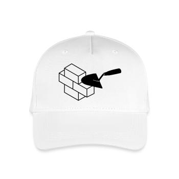 Pierres de maçonnerie et truelle - Casquette de baseball bio Enfant - blanc - Devant