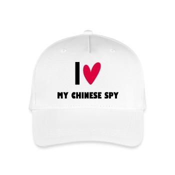 Ich liebe meinen chinesischen Spion - Kinder Bio Basecap - Weiß - Vorne