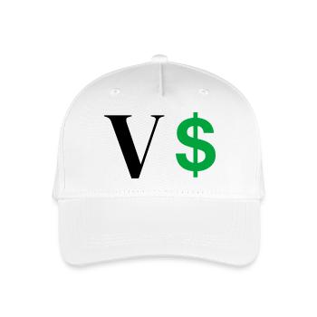 Buchstabe v Dollar - Kinder Bio Basecap - Weiß - Vorne