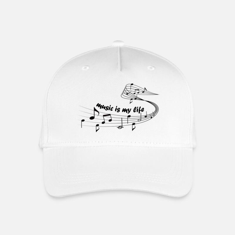 music is my life - Kinder Bio Basecap - Weiß