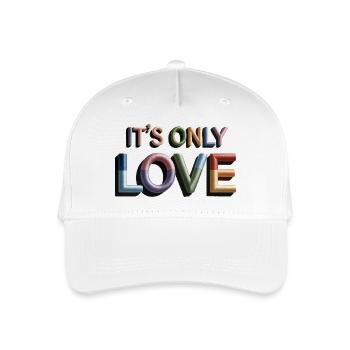 Kleurrijke geborduurde liefdesbrieven - Bio kinder basecap - wit - Voor