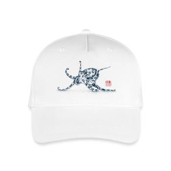 Poulpe avec tampon kanji - Casquette de baseball bio Enfant - blanc - Devant