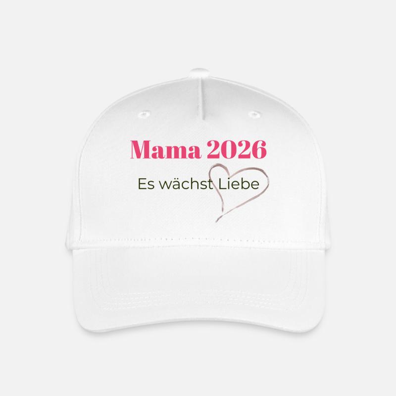 mama_2026-_es_waechst_liebe - Kinder Bio Basecap - Weiß