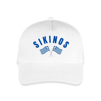 Sikinos Griechische Flaggen - Kinder Bio Basecap - Weiß - Vorne