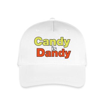 Candy is Dandy Bold Typography - Organic Kids’ Baseball Cap - white - Front