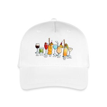 Bunte Cocktailvielfalt Tropenbar - Kinder Bio Basecap - Weiß - Vorne