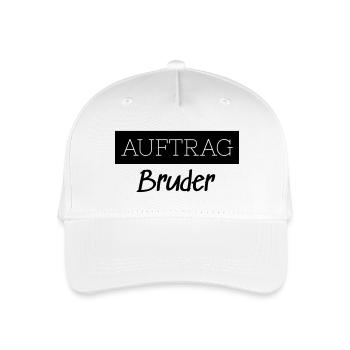 Auftrag Bruder Familie Lustig Geschenk - Kinder Bio Basecap - Weiß - Vorne
