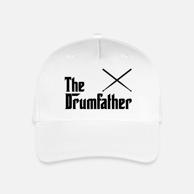 Drumfather T-Shirt Geschenk Idee Geburtstag Lustig - Kinder Bio Basecap - Weiß