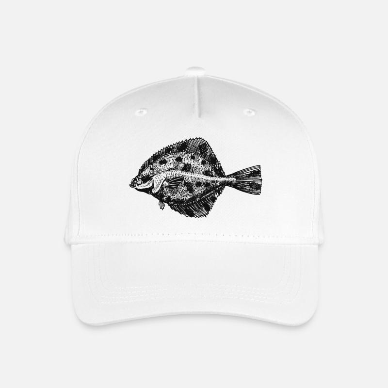 flunder-fisch-01 - Kinder Bio Basecap - Weiß