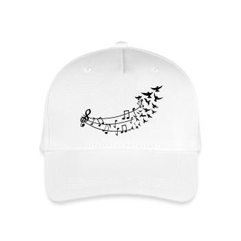 fliegende_noten - Kinder Bio Basecap - Weiß - Vorne