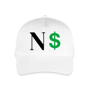 Buchstabe n Dollar - Kinder Bio Basecap - Weiß - Vorne