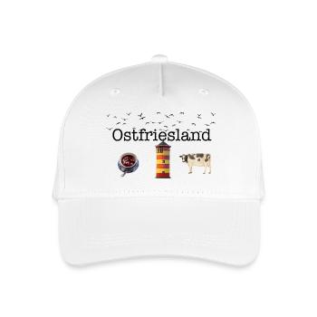 Ostfriesland - Kinder Bio Basecap - Weiß - Vorne
