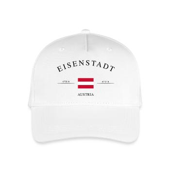 Eisenstadt Österreich – Urlaub Souvenir & Geschenk - Kinder Bio Basecap - Weiß - Vorne