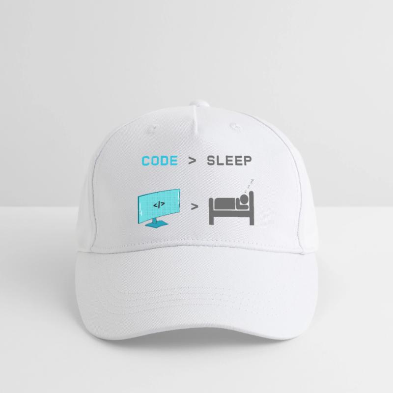 Code vs Sleep: Coder im Schlafmodus Kinder Bio Basecap