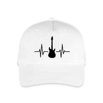 Gitarre Pulse Silhouette - Kinder Bio Basecap - Weiß - Vorne