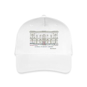 Baltimore, Handzeichnung George Peabody Bibliothek - Kinder Bio Basecap - Weiß - Vorne