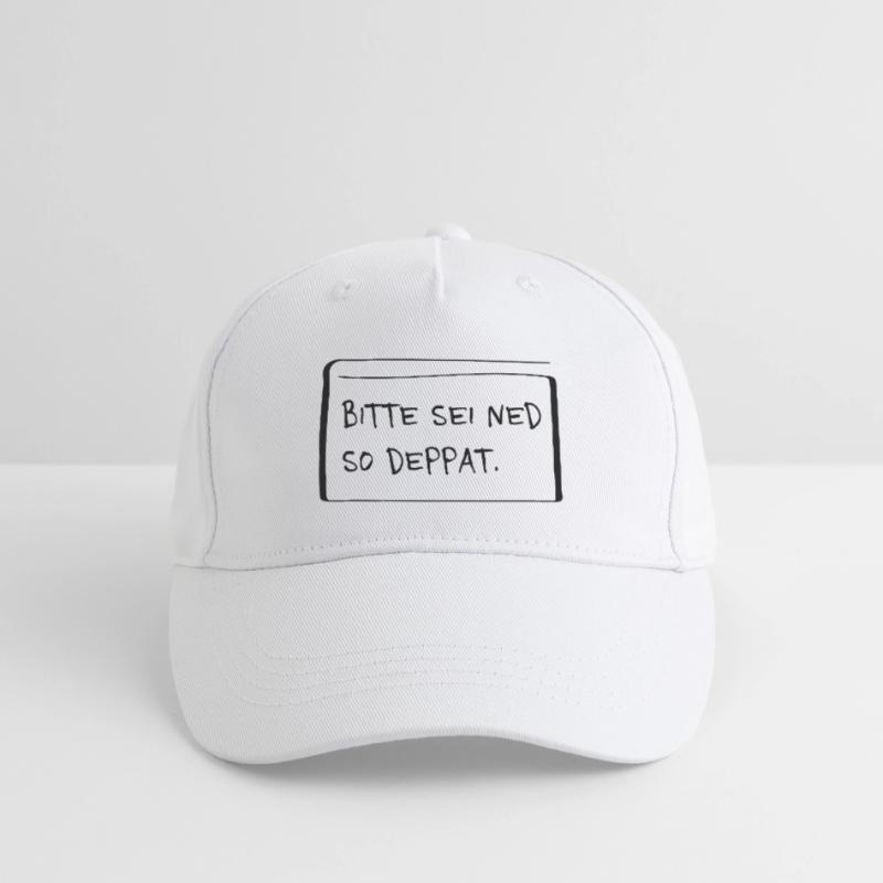 Bitte sei ned so deppat – Frecher Dialekt Spruch Kinder Bio Basecap