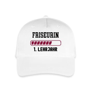 Ausbildung Friseurin 1. Lehrjahr Friseurlehre - Kinder Bio Basecap - Weiß - Vorne