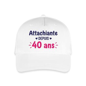 40 Ans Femme Cadeau Anniversaire 40 Ans Femme  - Casquette de baseball bio Enfant - blanc - Devant