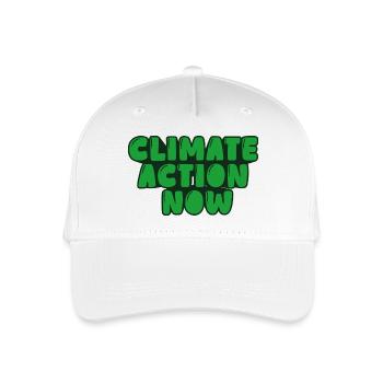 climate action now - Organic Kids’ Baseball Cap - white - Front