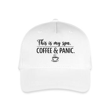 Coffee & Panic Spa - Organic Kids’ Baseball Cap - white - Front