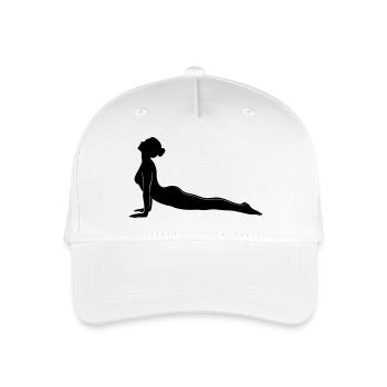 Cobra Yoga Pose Silhouette - Kinder Bio Basecap - Weiß - Vorne