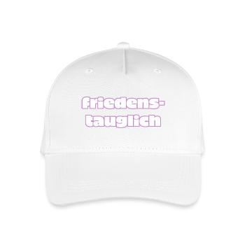 friedenstauglich - Kinder Bio Basecap - Weiß - Vorne