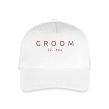 Bräutigam Est. 2023 Verlobungsgeschenk Hochzeit des Bräutigams - Kinder Bio Basecap - Weiß - Vorne