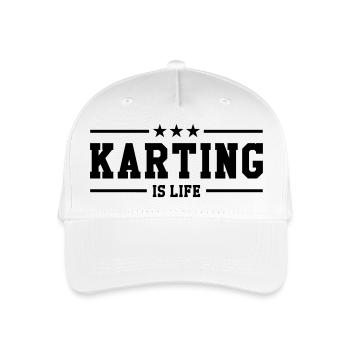 Karting is life - Kinder Bio Basecap - Weiß - Vorne