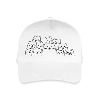Eine Gruppe verrückter Katzen - Kinder Bio Basecap - Weiß - Vorne