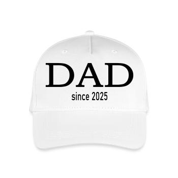 dad since 2025 - Kinder Bio Basecap - Weiß - Vorne