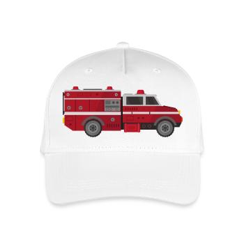 Camion de pompiers - Casquette de baseball bio Enfant - blanc - Devant