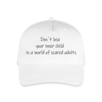 Don't lose your inner child - Organic Kids’ Baseball Cap - white - Front