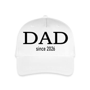 Dad since 2026 - Kinder Bio Basecap - Weiß - Vorne