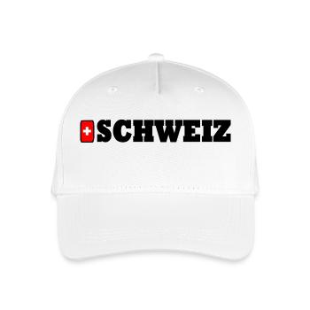 Schweiz - Kinder Bio Basecap - Weiß - Vorne