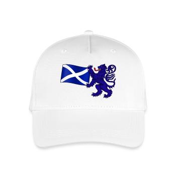 Scottish Lion Rampant Holding the Saltire Flag - Organic Kids’ Baseball Cap - white - Front