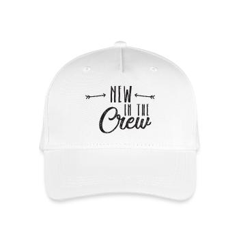 new in the crew - Kinder Bio Basecap - Weiß - Vorne