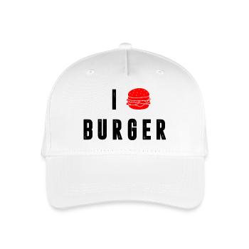 Ich liebe Burger - Kinder Bio Basecap - Weiß - Vorne
