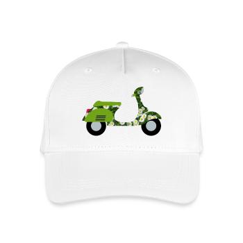 Roller Gänseblumen Wiese Urlaub Sommer Italien Fan - Kinder Bio Basecap - Weiß - Vorne