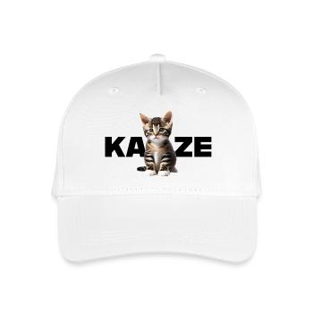 Katze - Für alle die Katzen lieben und das Zeigen - Kinder Bio Basecap - Weiß - Vorne