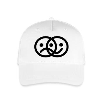Smiley face gloomy and cheerful - Organic Kids’ Baseball Cap - white - Front