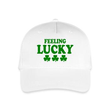 feeling lucky - Kinder Bio Basecap - Weiß - Vorne