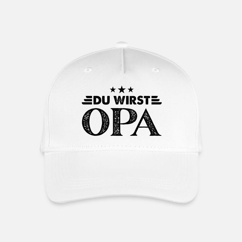 Du wirst Opa - Kinder Bio Basecap - Weiß