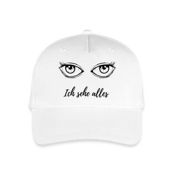 Ich sehe alles - Kinder Bio Basecap - Weiß - Vorne
