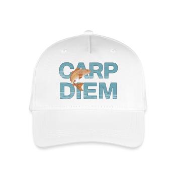 Carp Diem – Funny Fishing Dad Joke - Organic Kids’ Baseball Cap - white - Front