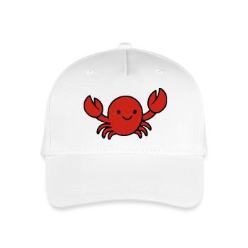 Cute cartoon crab sea creature design fun - Organic Kids’ Baseball Cap - white - Front