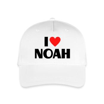 J’aime Noah Red Heart Love Fan Gift - Casquette de baseball bio Enfant - blanc - Devant