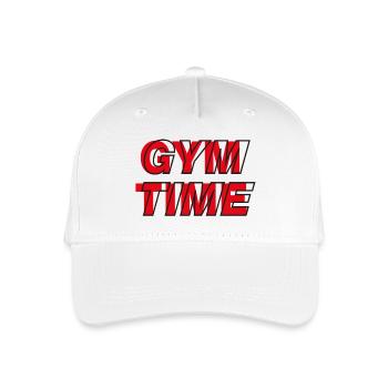 Zeit im Fitnessstudio - Kinder Bio Basecap - Weiß - Vorne